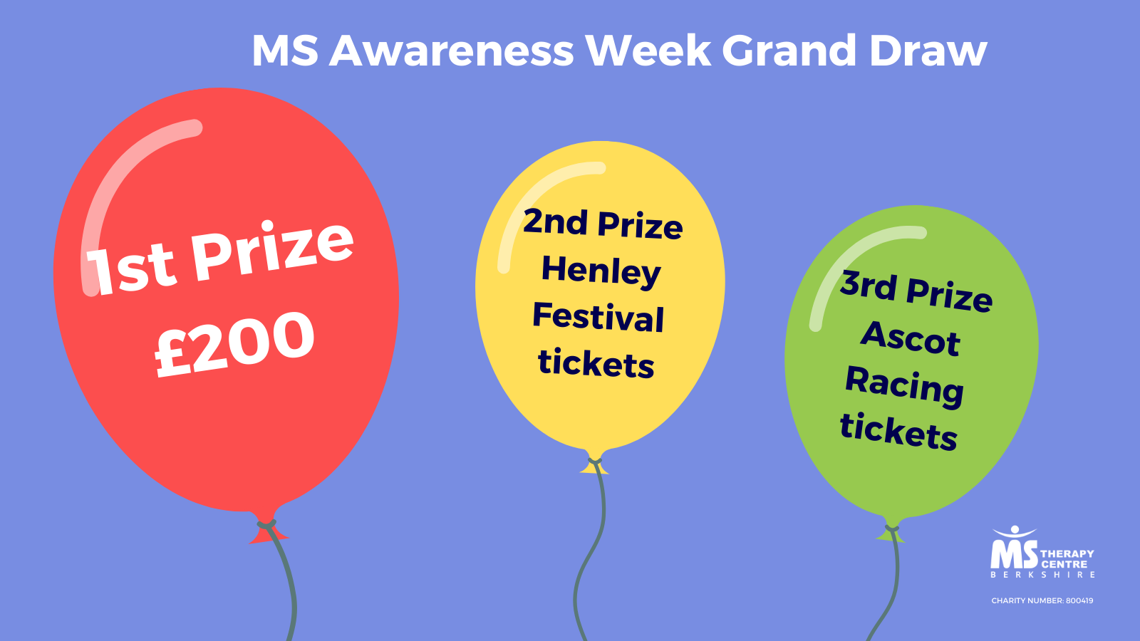 Final chance to buy your MS Awareness Draw tickets!